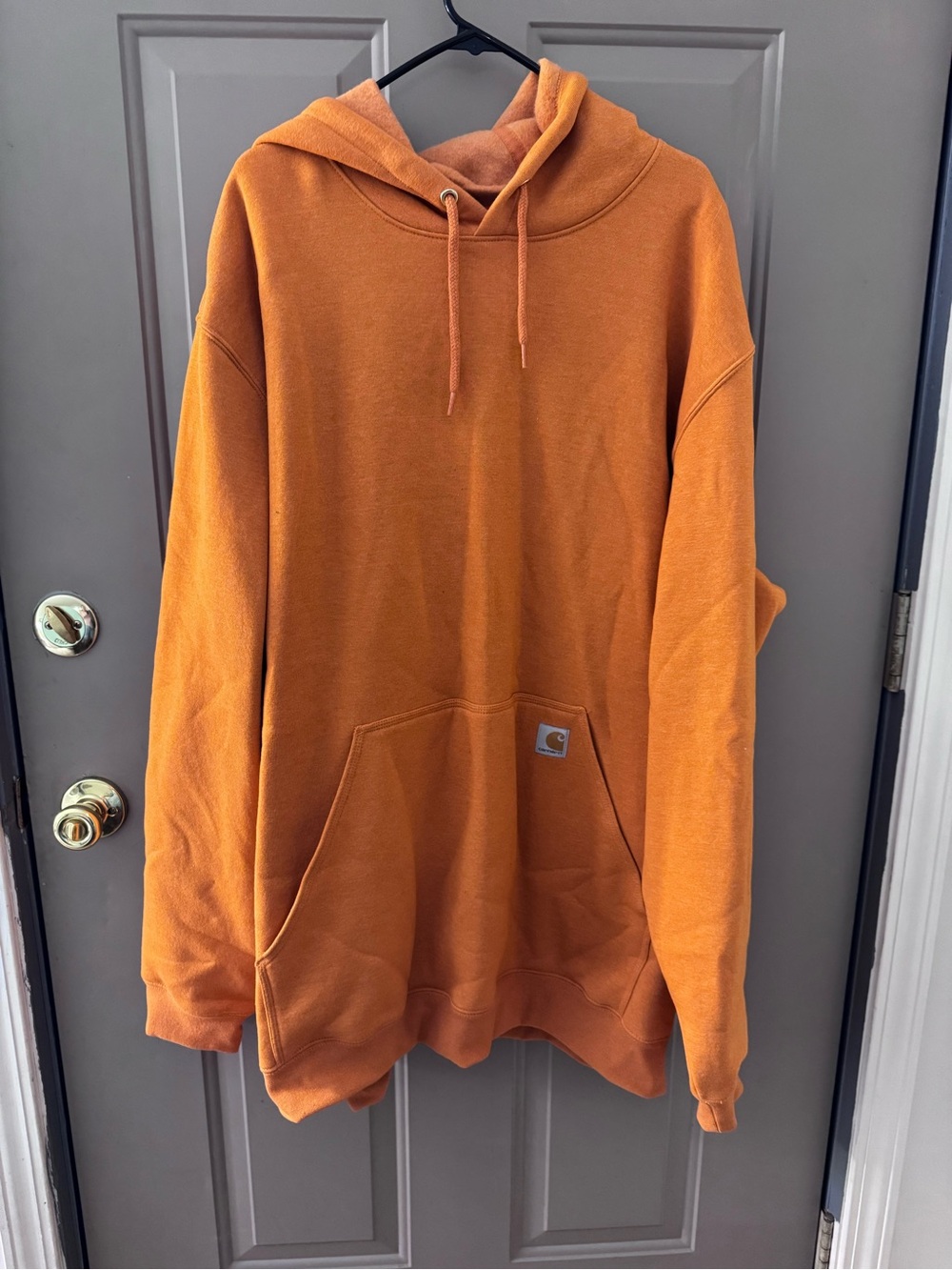 Carhartt Orange Pullover Hooded Work Sweatshirt